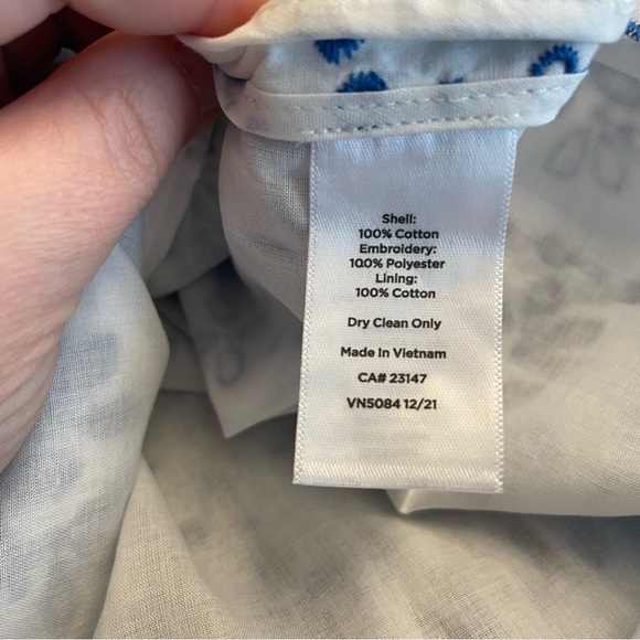 Talbots Geo Eyelet Midi Skirt in Port Blue/Multi 18 - Picture 10 of 10